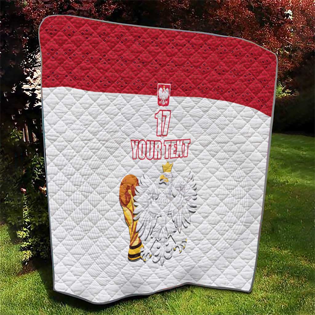 Custom Poland Football Champions Quilt Sporty Style