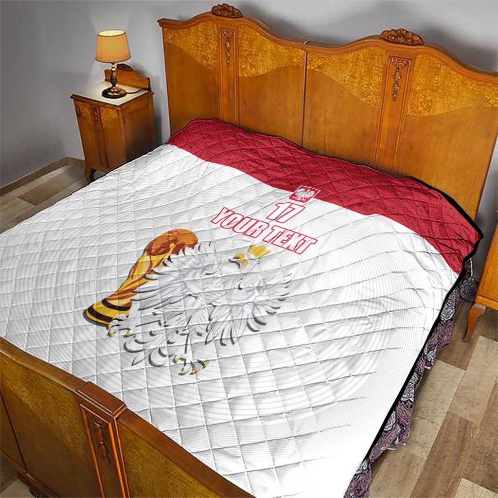 Custom Poland Football Champions Quilt Sporty Style