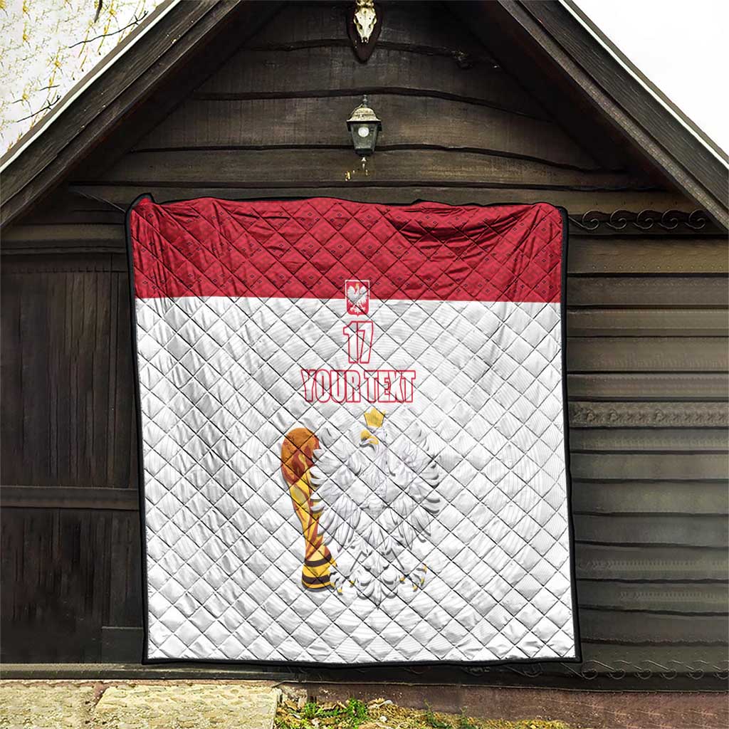 Custom Poland Football Champions Quilt Sporty Style