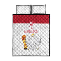 Custom Poland Football Champions Quilt Bed Set Sporty Style