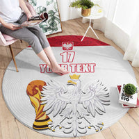 Custom Poland Football Champions Round Carpet Sporty Style