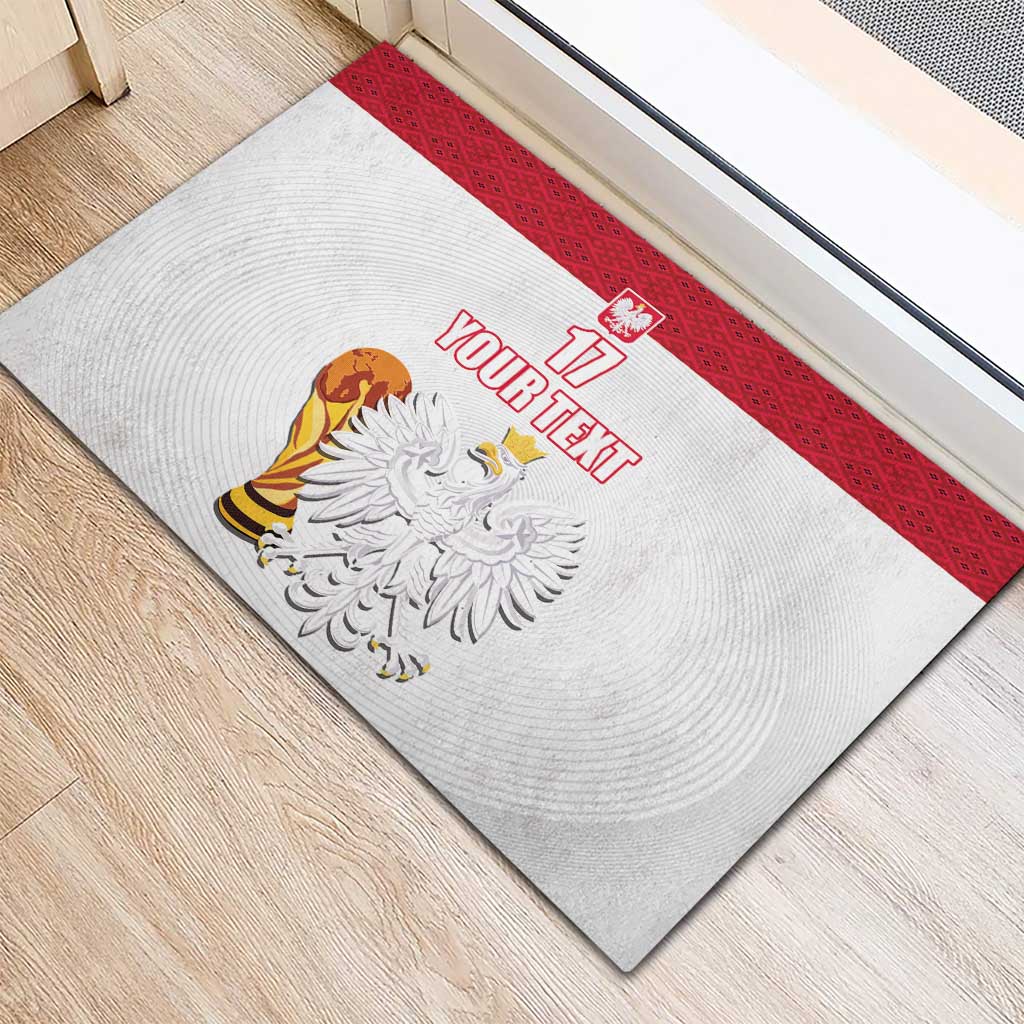 Custom Poland Football Champions Rubber Doormat Sporty Style