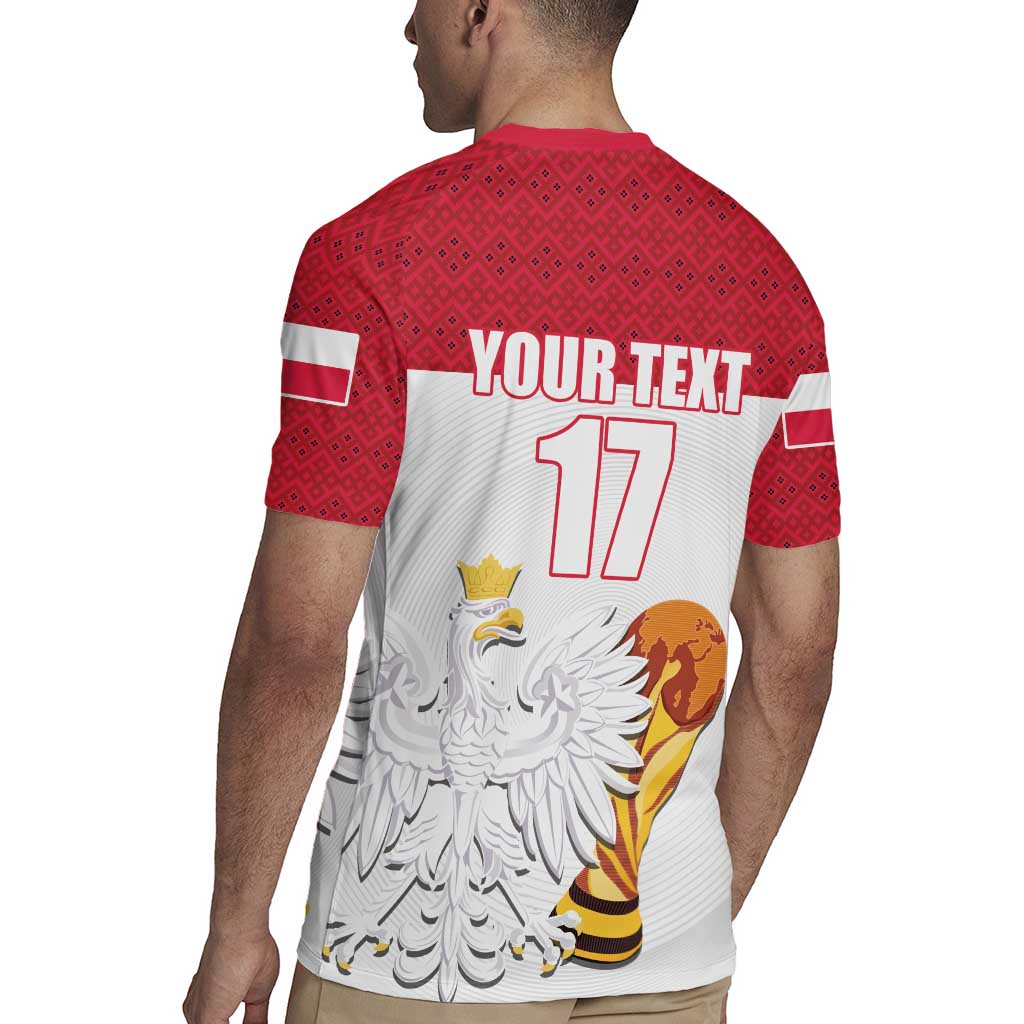 Custom Poland Football Champions Rugby Jersey Sporty Style