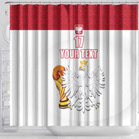 Custom Poland Football Champions Shower Curtain Sporty Style