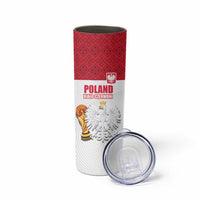 Custom Poland Football Champions Skinny Tumbler Sporty Style
