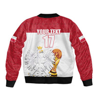 Custom Poland Football Champions Sleeve Zip Bomber Jacket Sporty Style