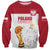 Custom Poland Football Champions Sweatshirt Sporty Style