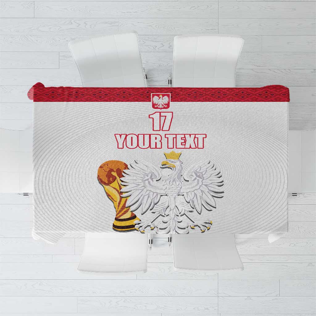 Custom Poland Football Champions Tablecloth Sporty Style