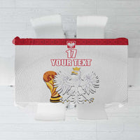 Custom Poland Football Champions Tablecloth Sporty Style