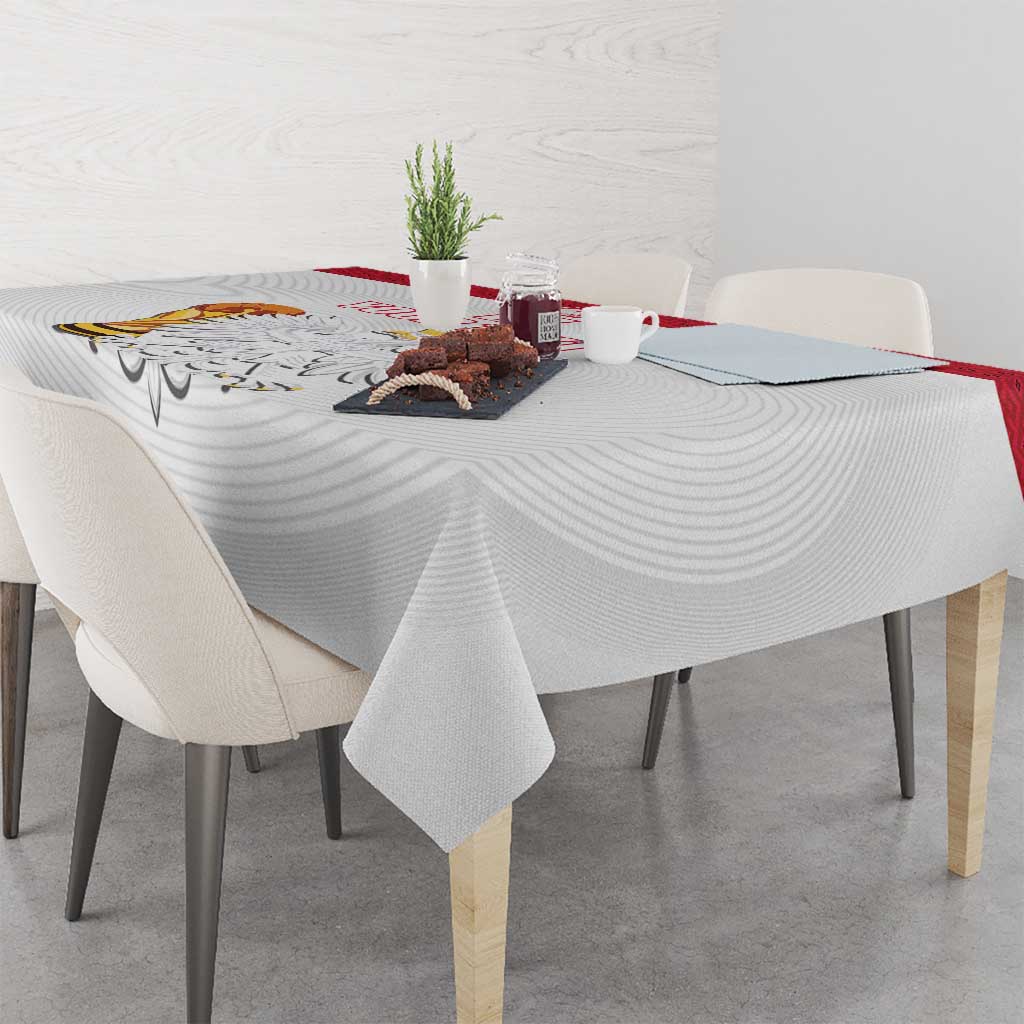 Custom Poland Football Champions Tablecloth Sporty Style