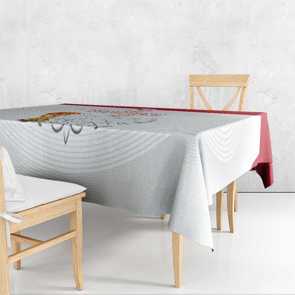 Custom Poland Football Champions Tablecloth Sporty Style