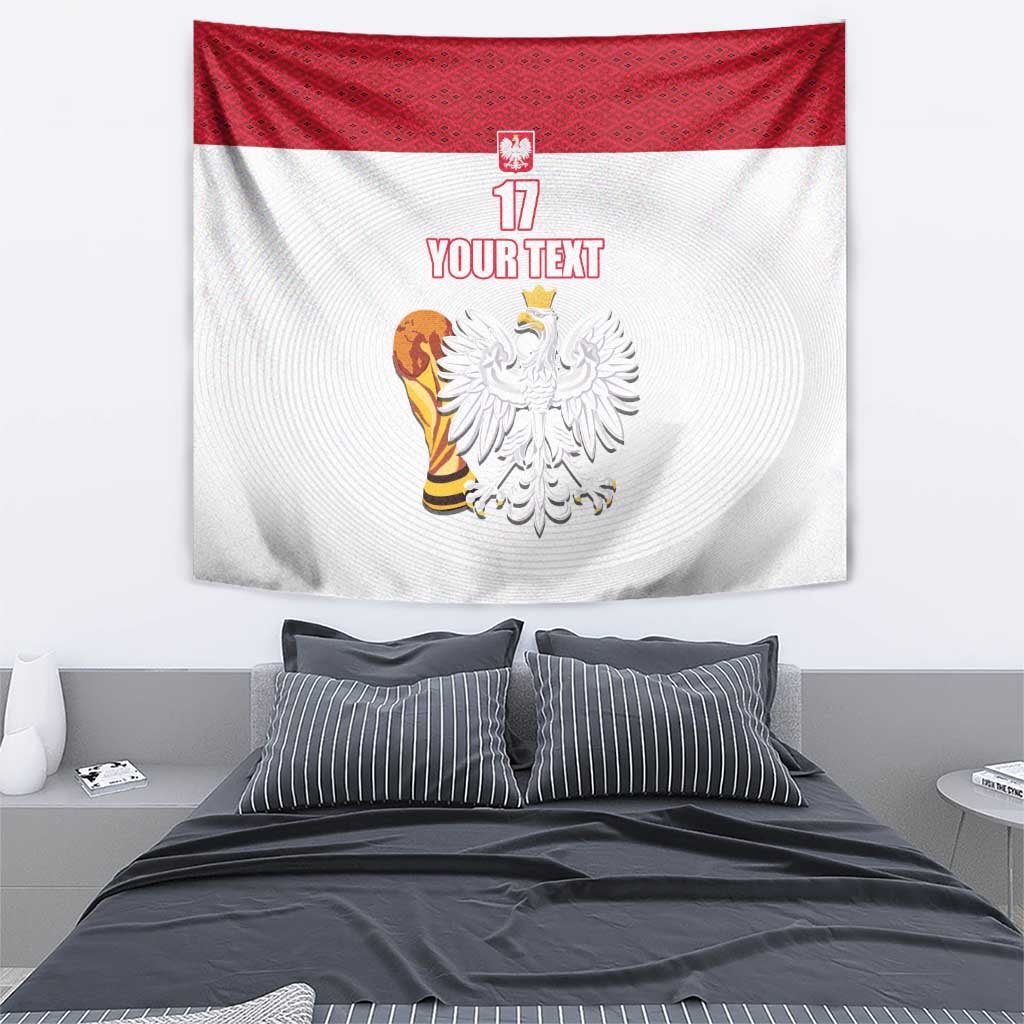 Custom Poland Football Champions Tapestry Sporty Style