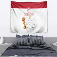 Custom Poland Football Champions Tapestry Sporty Style