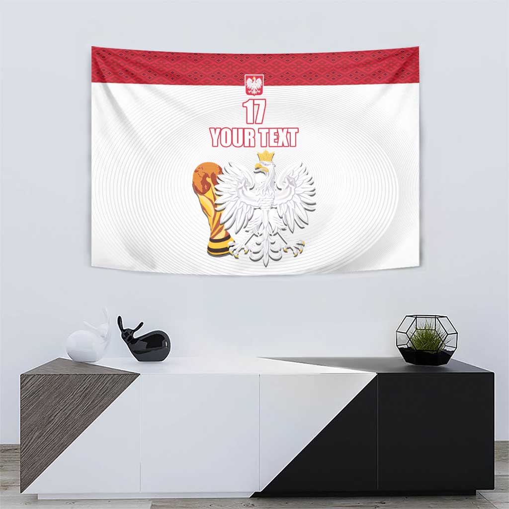 Custom Poland Football Champions Tapestry Sporty Style
