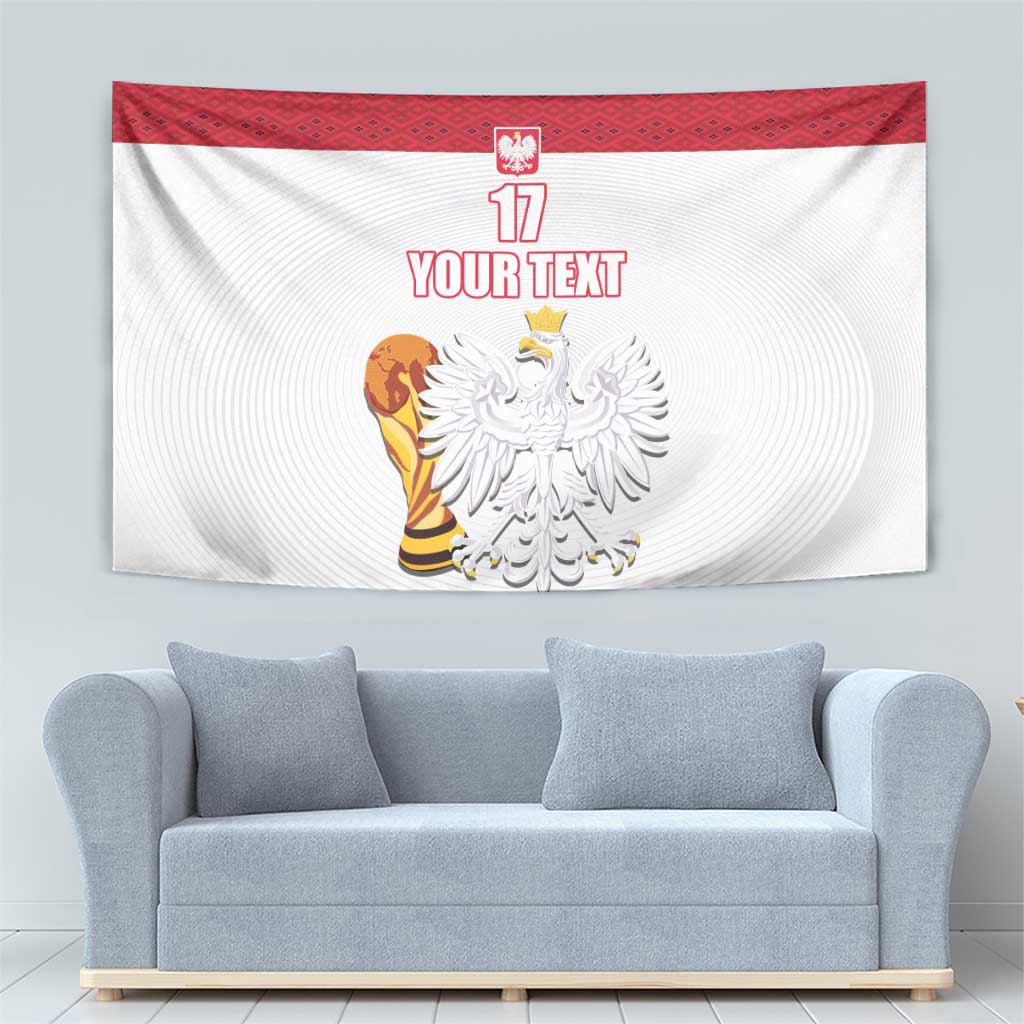 Custom Poland Football Champions Tapestry Sporty Style