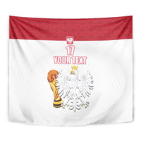 Custom Poland Football Champions Tapestry Sporty Style