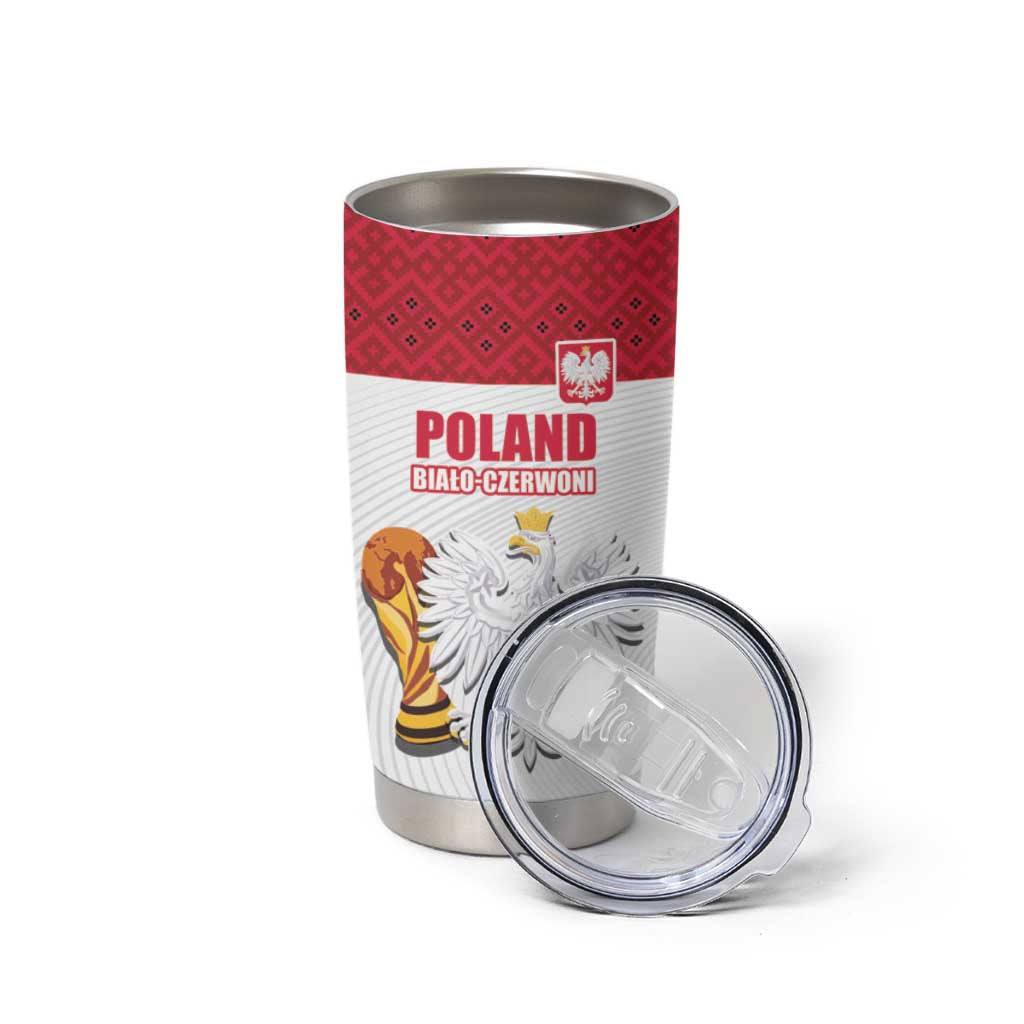 Custom Poland Football Champions Tumbler Cup Sporty Style