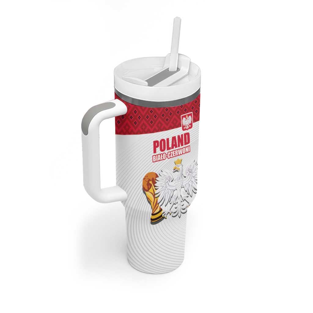 Custom Poland Football Champions Tumbler With Handle Sporty Style
