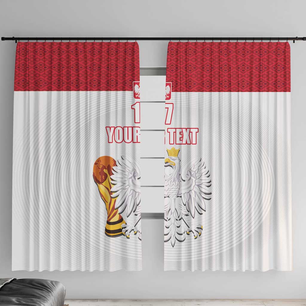Custom Poland Football Champions Window Curtain Sporty Style