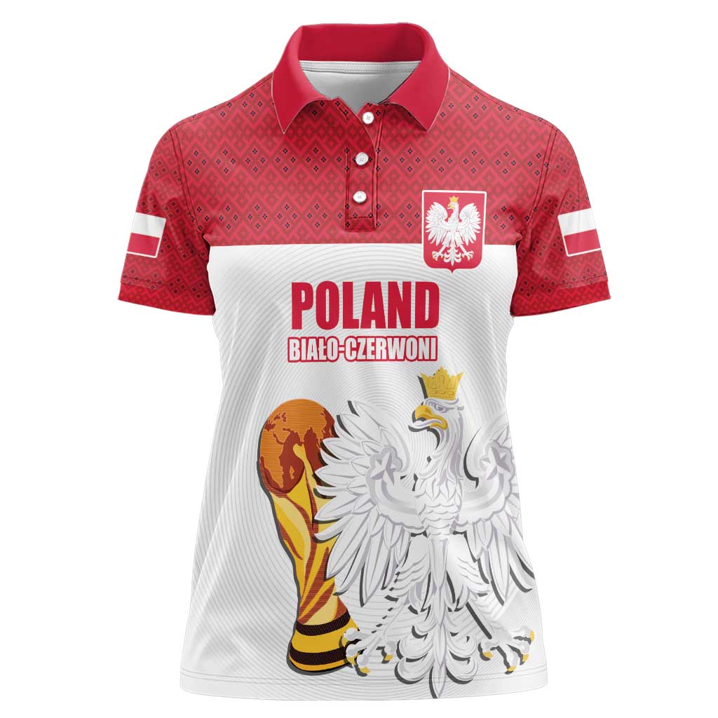Custom Poland Football Champions Women Polo Shirt Sporty Style