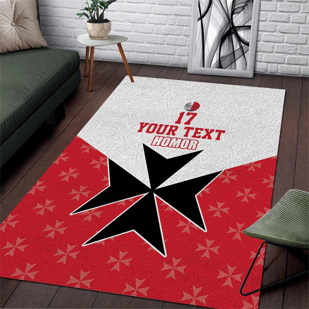 Custom Malta Football Champions Area Rug Sporty Style