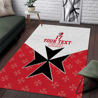 Custom Malta Football Champions Area Rug Sporty Style