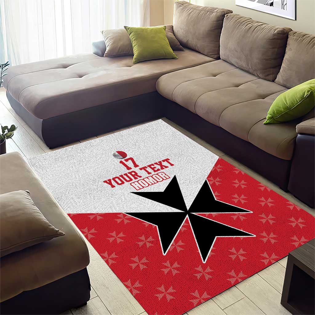 Custom Malta Football Champions Area Rug Sporty Style