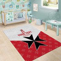 Custom Malta Football Champions Area Rug Sporty Style