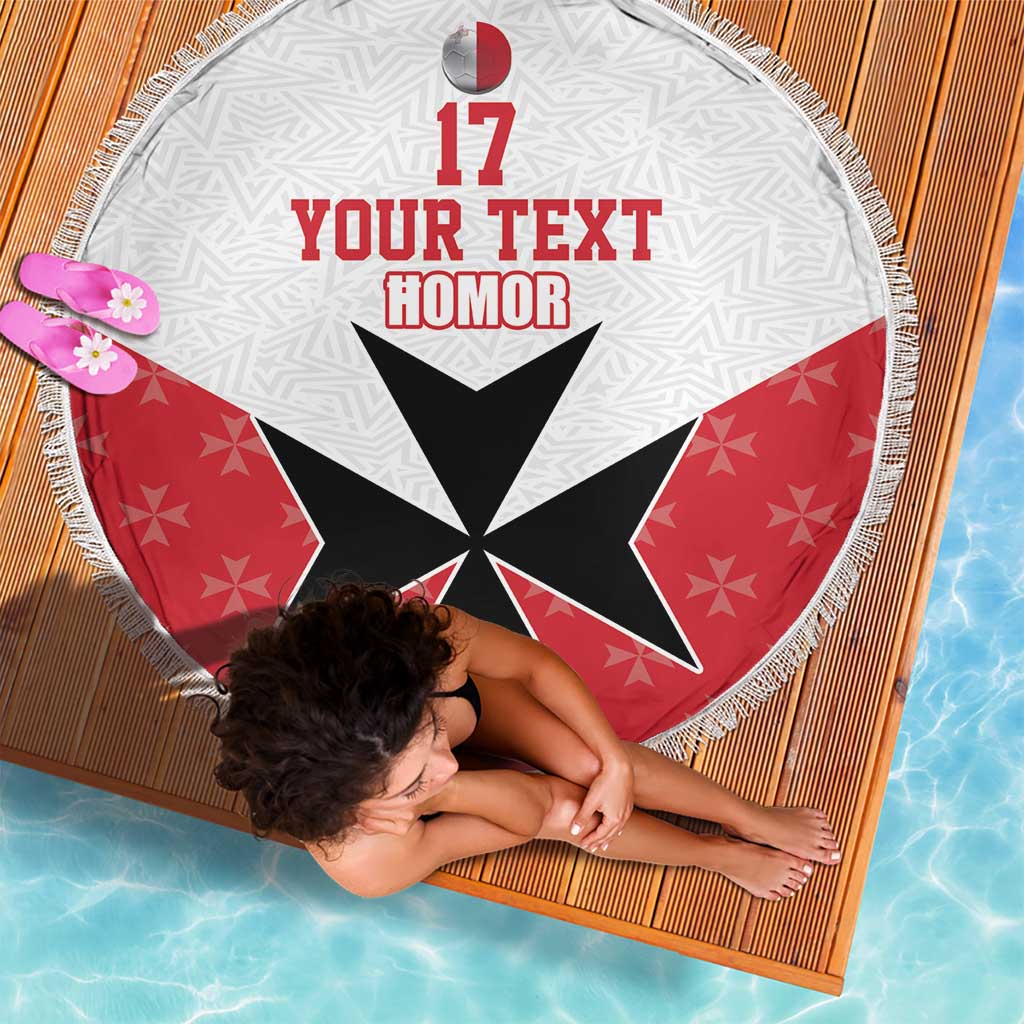 Custom Malta Football Champions Beach Blanket Sporty Style