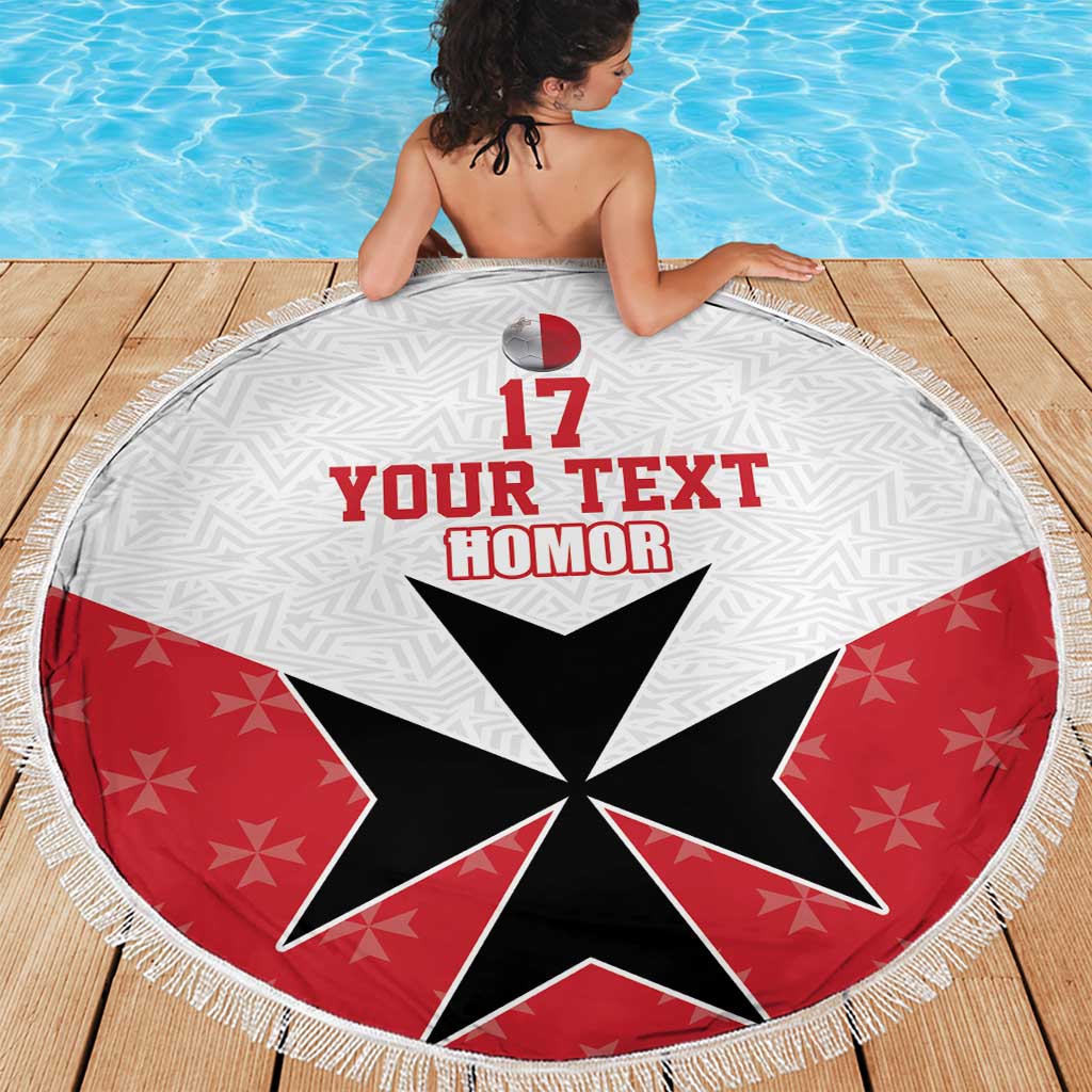 Custom Malta Football Champions Beach Blanket Sporty Style