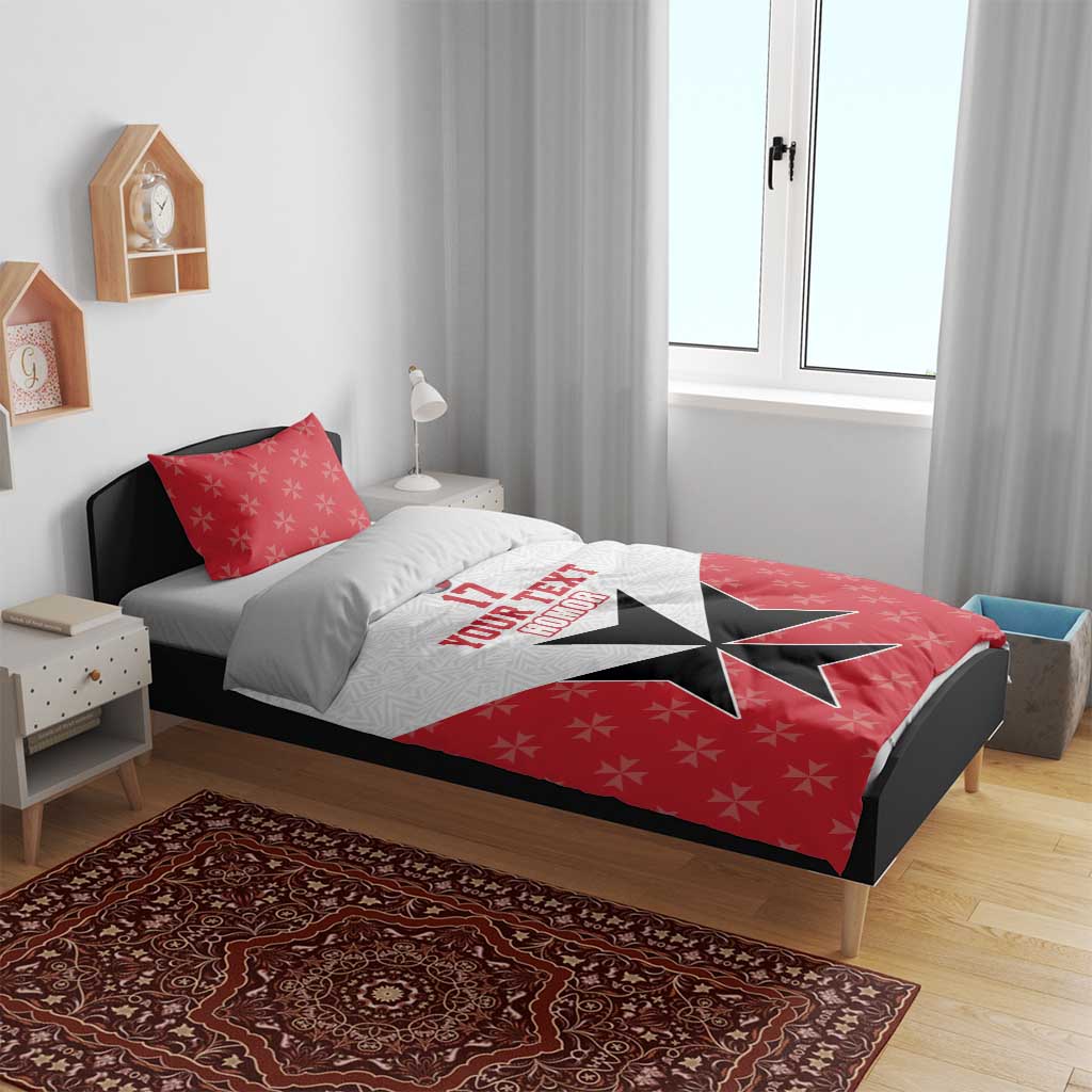 Custom Malta Football Champions Bedding Set Sporty Style