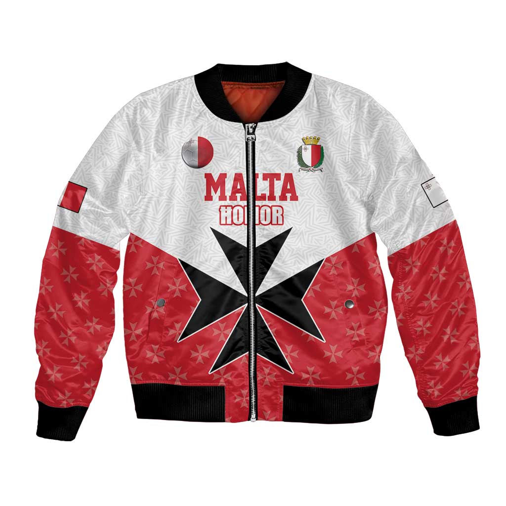 Custom Malta Football Champions Bomber Jacket Sporty Style