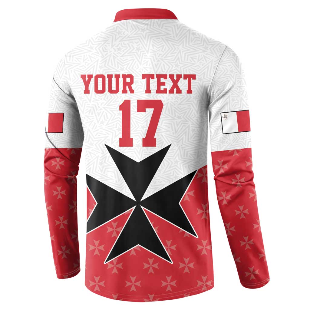 Custom Malta Football Champions Button Sweatshirt Sporty Style