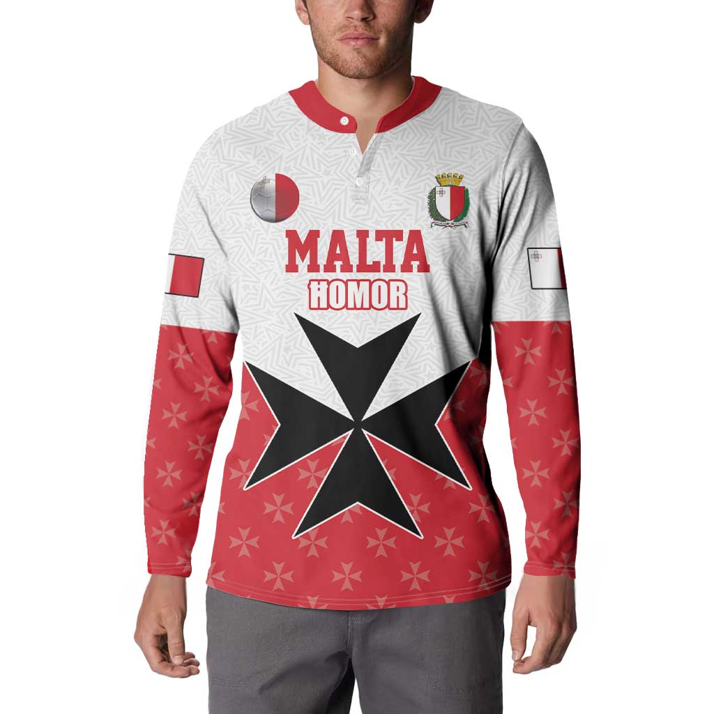 Custom Malta Football Champions Button Sweatshirt Sporty Style