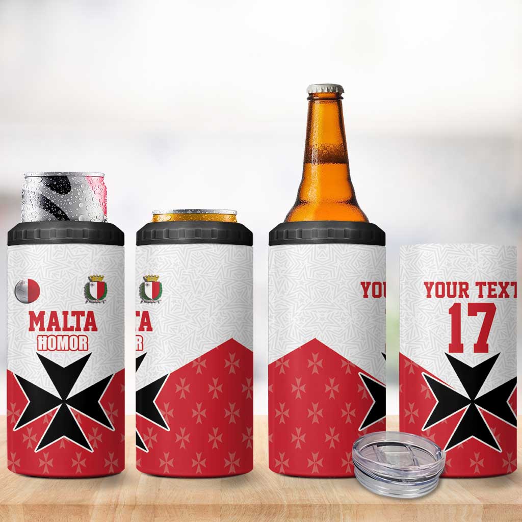 Custom Malta Football Champions 4 in 1 Can Cooler Tumbler Sporty Style