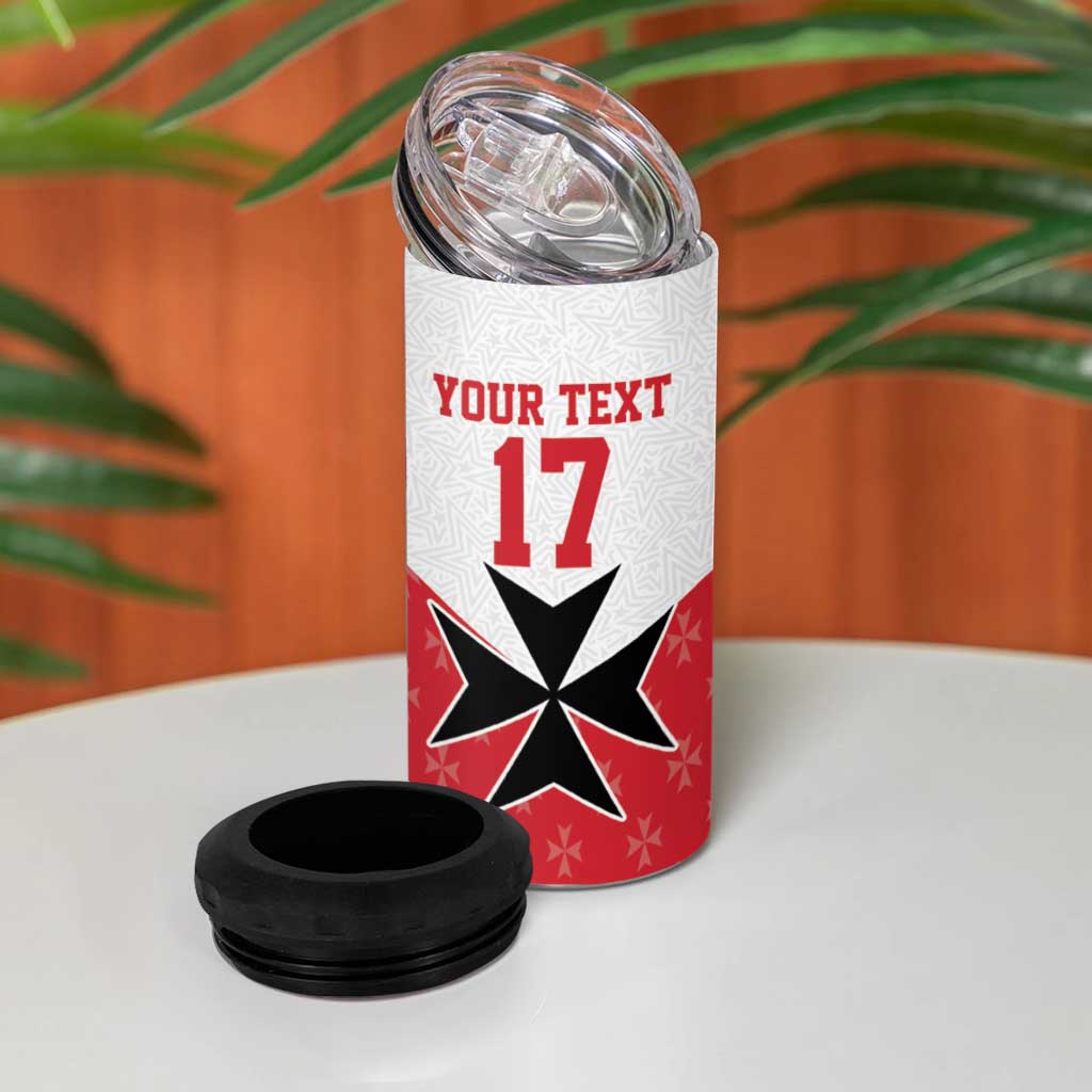 Custom Malta Football Champions 4 in 1 Can Cooler Tumbler Sporty Style