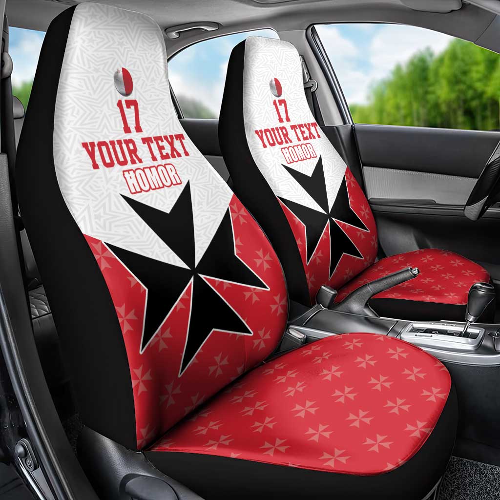 Custom Malta Football Champions Car Seat Cover Sporty Style