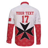 Custom Malta Football Champions Family Matching Off The Shoulder Long Sleeve Dress and Hawaiian Shirt Sporty Style