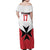 Custom Malta Football Champions Family Matching Off Shoulder Maxi Dress and Hawaiian Shirt Sporty Style