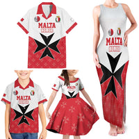 Custom Malta Football Champions Family Matching Tank Maxi Dress and Hawaiian Shirt Sporty Style