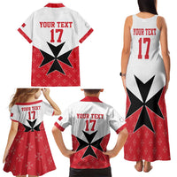 Custom Malta Football Champions Family Matching Tank Maxi Dress and Hawaiian Shirt Sporty Style