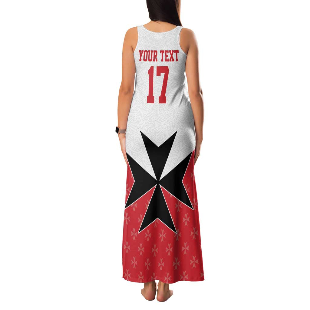 Custom Malta Football Champions Family Matching Tank Maxi Dress and Hawaiian Shirt Sporty Style