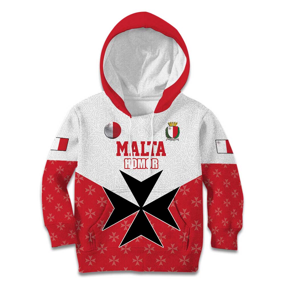 Custom Malta Football Champions Kid Hoodie Sporty Style