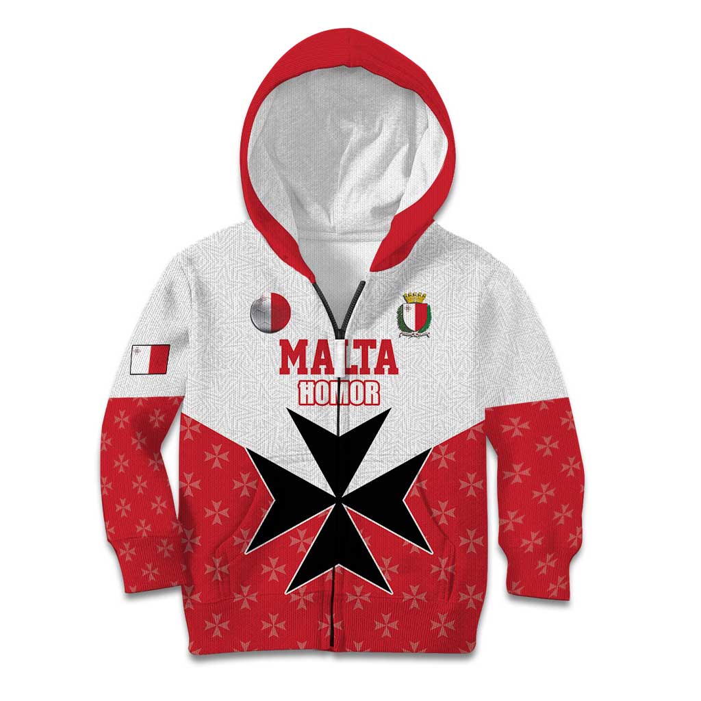 Custom Malta Football Champions Kid Hoodie Sporty Style