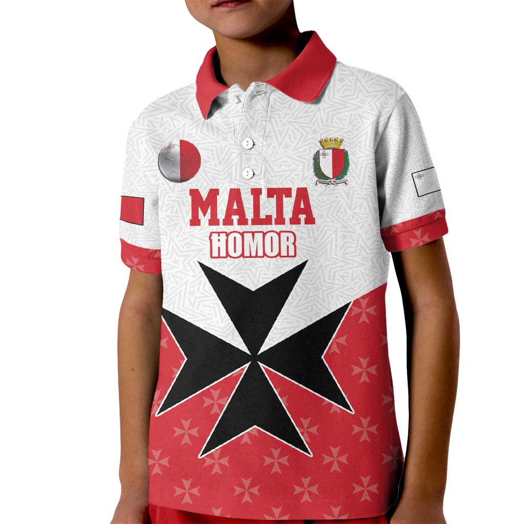 Custom Malta Football Champions Kid Polo Shirt Sporty Style