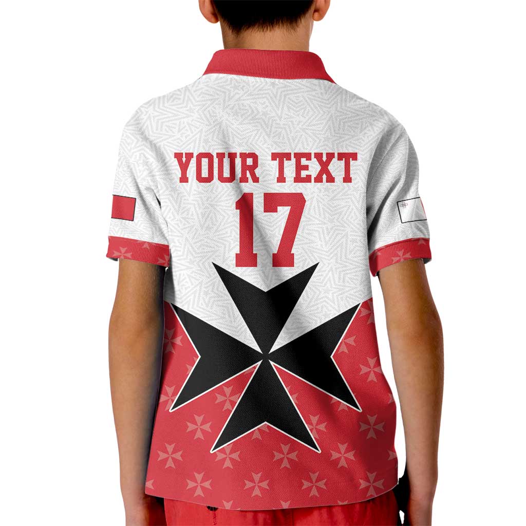 Custom Malta Football Champions Kid Polo Shirt Sporty Style