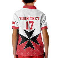 Custom Malta Football Champions Kid Polo Shirt Sporty Style