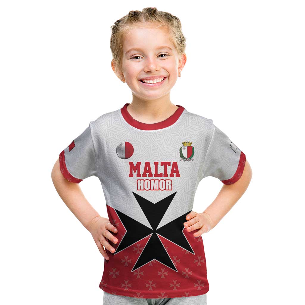 Custom Malta Football Champions Kid T Shirt Sporty Style