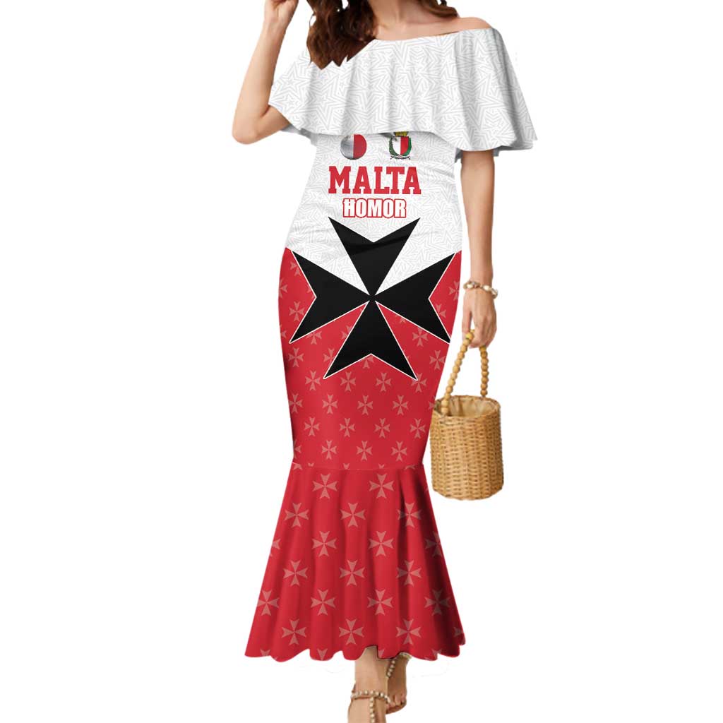 Custom Malta Football Champions Mermaid Dress Sporty Style