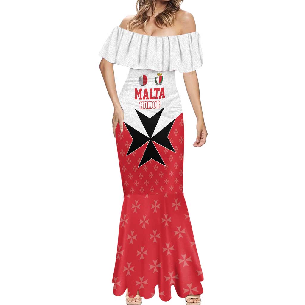 Custom Malta Football Champions Mermaid Dress Sporty Style